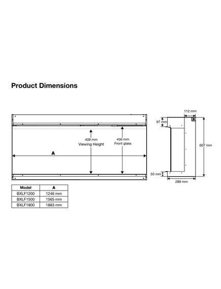 ელექტრო ბუხარი AFLAMO 3D 45x60, 6 image